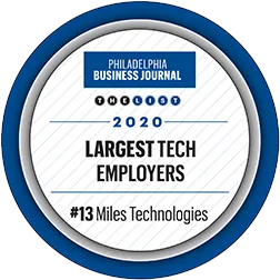 Philadelphia Business Journal 2020 Largest Tech Employers award