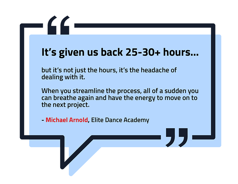 Elite Dance case study testimonial, Michael Arnold