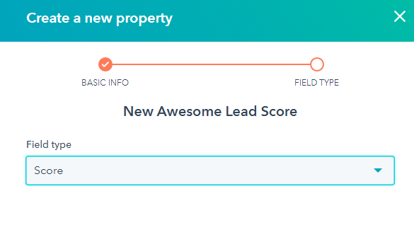 adding properties for lead scoring in hubspot